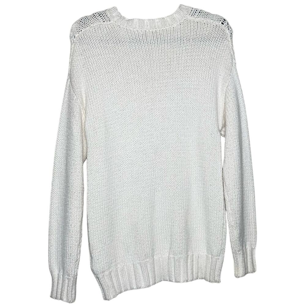 REISS Chloe Cable Knit Fisherman Sweater Tunic Cotton Wool Blend Size Small NWOT - Picture 5 of 7